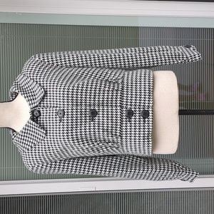 NWOT Worthington Houndstooth Oversized Collar Waist Length Jacket